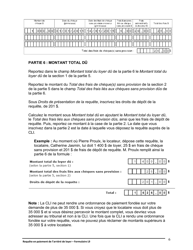 Instruction pour Forme L9 Requete En Paiement De L&#039;arriere De Loyer - Ontario, Canada (French), Page 7