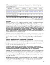 Instruction pour Forme L10 Requete En Paiement D&#039;un Montant Du Par Un Ancien Locataire - Ontario, Canada (French), Page 9