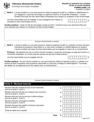 Forme L10 Requete En Paiement D&#039;un Montant Du Par Un Ancien Locataire - Ontario, Canada (French), Page 9