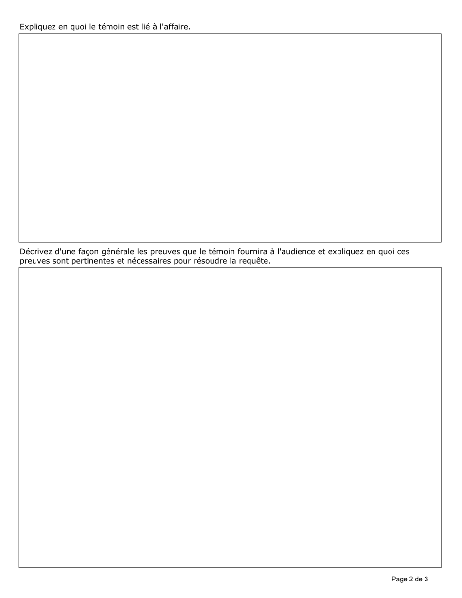 Demande Dassignation a Comparaitre Delivree Par La Cli - Ontario, Canada (French), Page 2