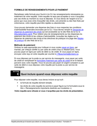 Instruction pour Forme T1 Requete Presentee Par Le Locataire Pour Obtenir Un Remboursement Du Par Le Locateur - Ontario, Canada (French), Page 12