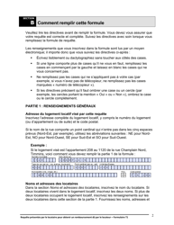 Instruction pour Forme T1 Requete Presentee Par Le Locataire Pour Obtenir Un Remboursement Du Par Le Locateur - Ontario, Canada (French), Page 3