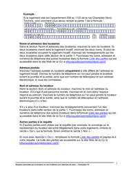 Instruction pour Forme T3 Requete Presentee Par Le Locataire En Vue D&#039;obtenir Une Reduction De Loyer - Ontario, Canada (French), Page 3
