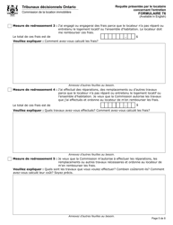 Forme T6 Requete Presentee Par Le Locataire Concernant L'entretien - Ontario, Canada (French), Page 6