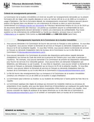 Forme T6 Requete Presentee Par Le Locataire Concernant L'entretien - Ontario, Canada (French), Page 9