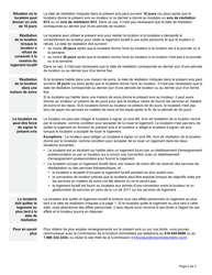 Forme N9 Avis De Resiliation De La Location Donne Par Le Locataire - Ontario, Canada (French), Page 2