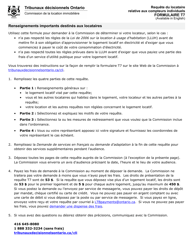 Document preview: Forme T7 Requete Du Locataire Relative Aux Compteurs Individuels - Ontario, Canada (French)