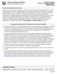 Forme T7 Requete Du Locataire Relative Aux Compteurs Individuels - Ontario, Canada (French), Page 10