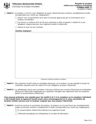 Forme T7 Requete Du Locataire Relative Aux Compteurs Individuels - Ontario, Canada (French), Page 5