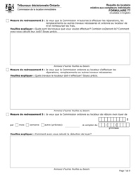 Forme T7 Requete Du Locataire Relative Aux Compteurs Individuels - Ontario, Canada (French), Page 8