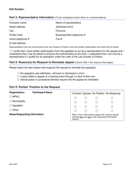 Request to Reinstate an Appeal - Ontario, Canada, Page 2