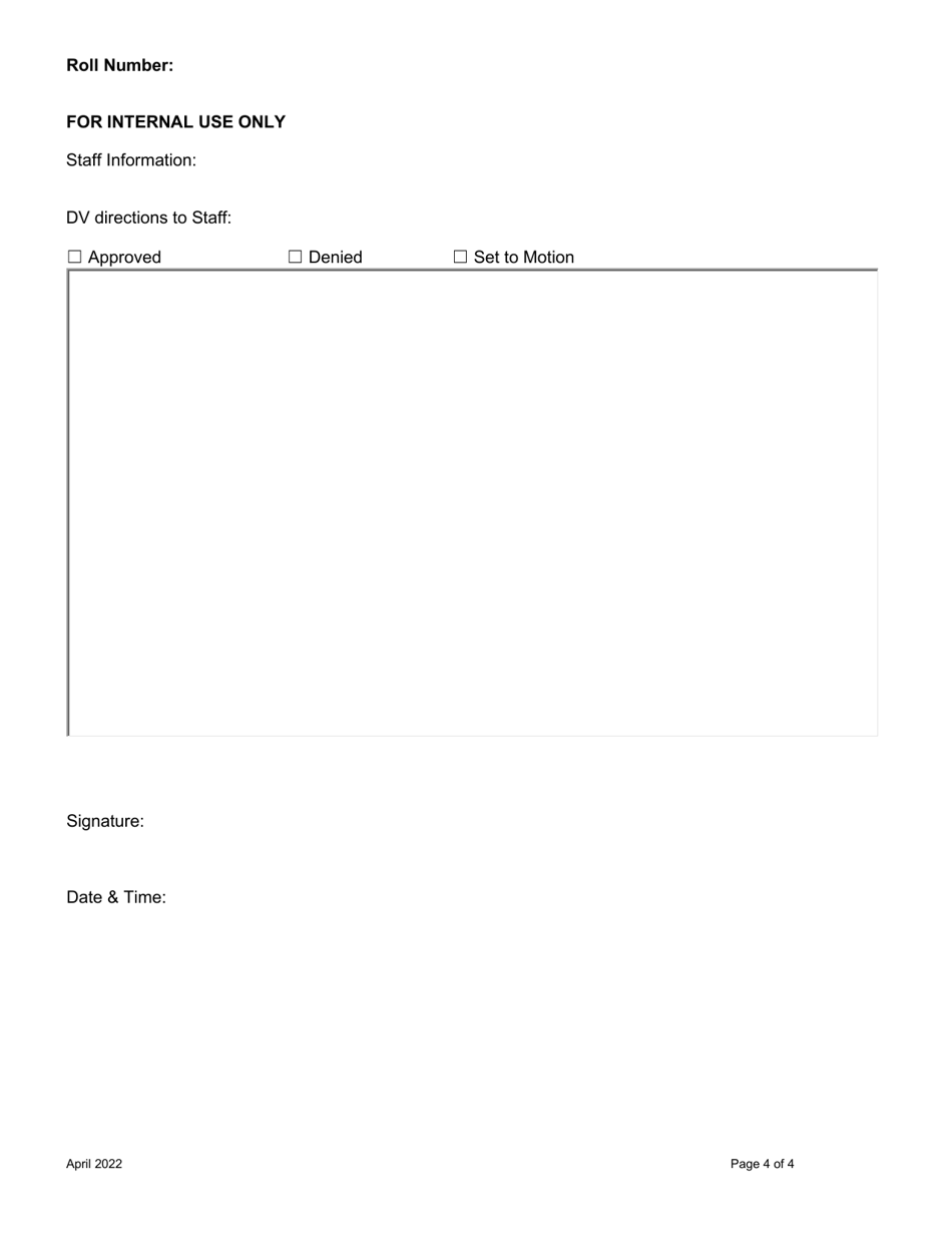 Request to Reinstate an Appeal - Ontario, Canada, Page 4