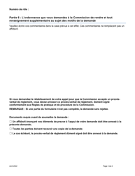 Demande De Retablissement D&#039;un Appel - Ontario, Canada (French), Page 3
