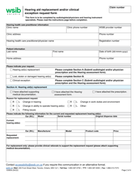Form 10585A Hearing Aid Replacement and/or Clinical Exception Request Form - Ontario, Canada, Page 2