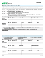Form 10585A Hearing Aid Replacement and/or Clinical Exception Request Form - Ontario, Canada, Page 3