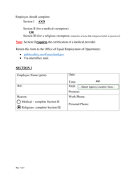 Medical and/or Religious Exemption Request Form - Covid-19 Vaccination - Maryland, Page 2