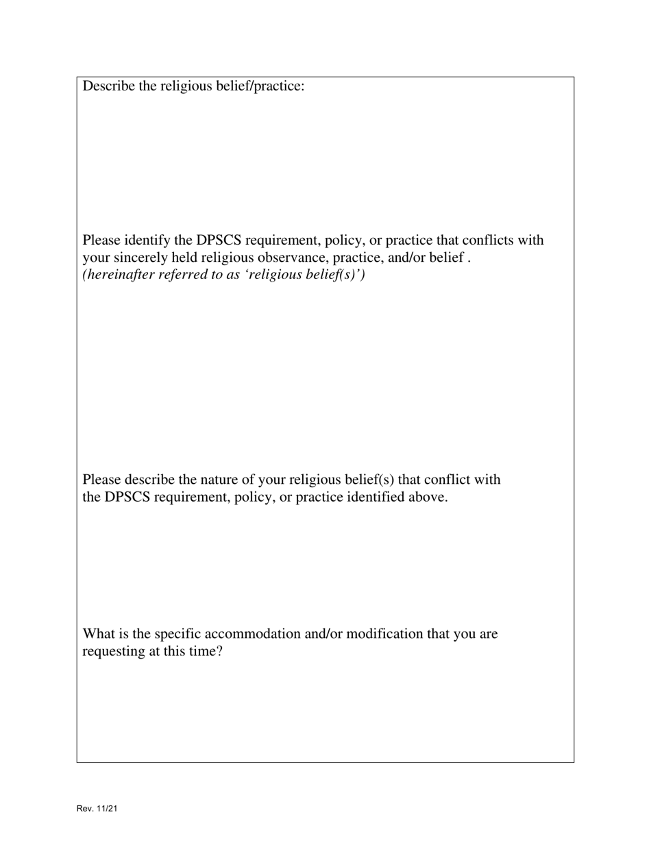 Medical and / or Religious Exemption Request Form - Covid-19 Vaccination - Maryland, Page 5