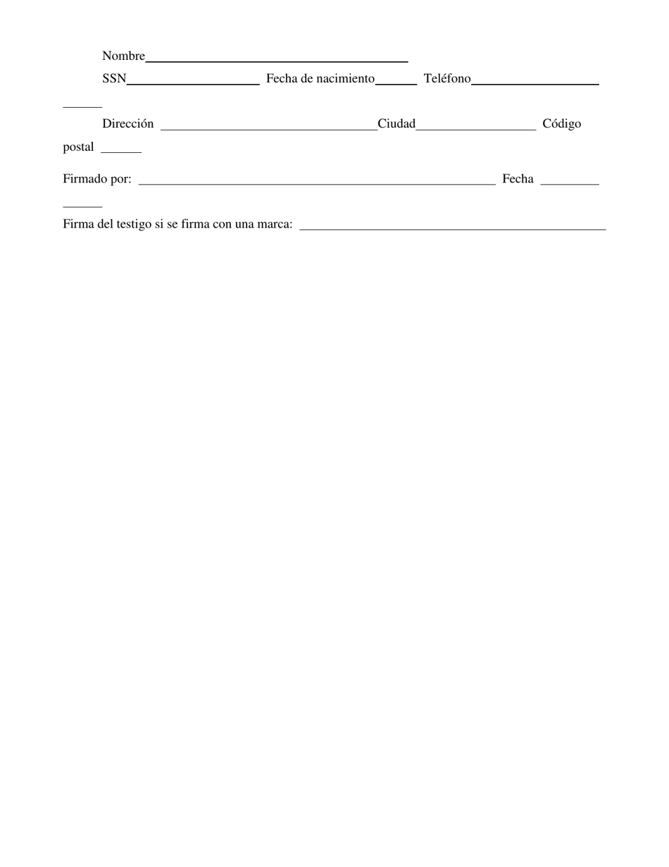 Formulario MDHS-EA-918 Autorizacion De Representante - Programa Asistencial De Nutricion Suplementaria (Snap) - Mississippi (Spanish), Page 2