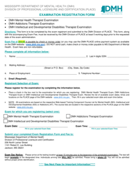 Examination Registration Form - Mississippi