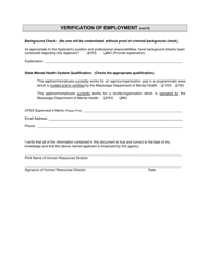 Dmh Certified Peer Support Specialist Professional Verification of Employment - Mississippi, Page 2
