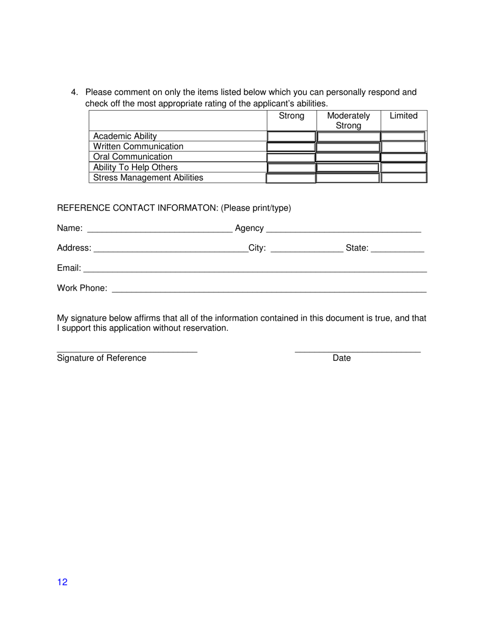 Training Application - Certified Peer Support Specialist Professional - Young Adult (Cpssp-Y) - Mississippi, Page 12
