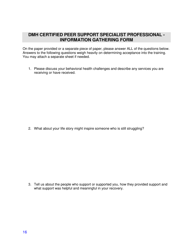 Training Application - Certified Peer Support Specialist Professional - Young Adult (Cpssp-Y) - Mississippi, Page 16