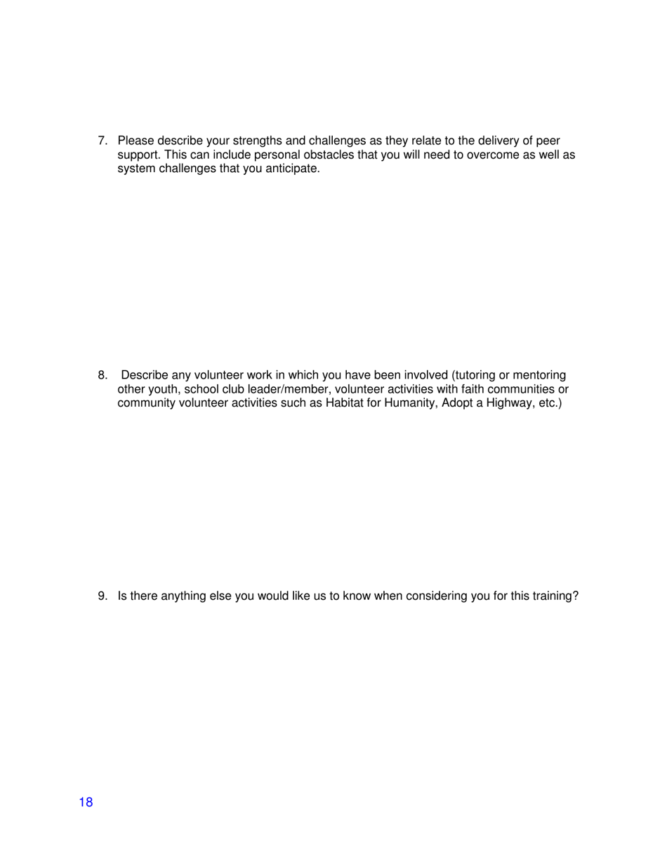 Training Application - Certified Peer Support Specialist Professional - Young Adult (Cpssp-Y) - Mississippi, Page 18