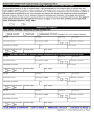 Form MO829-A0008 Application for a Primary Retail Liquor License - Missouri, Page 2