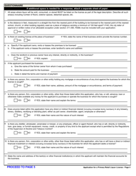 Form MO829-A0008 Application for a Primary Retail Liquor License - Missouri, Page 4
