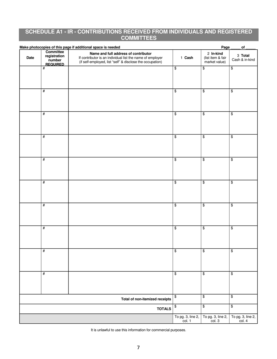 Report of Receipts and Expenditures for Independent Expenditure Committees and Funds - Minnesota, Page 7