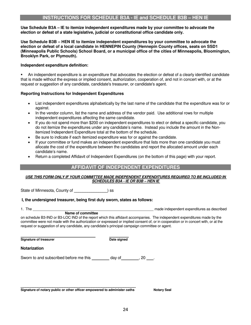 Report of Receipts and Expenditures for Political Committees and Political Funds - Minnesota, Page 24