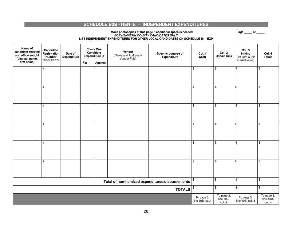 Report of Receipts and Expenditures for Political Committees and Political Funds - Minnesota, Page 26