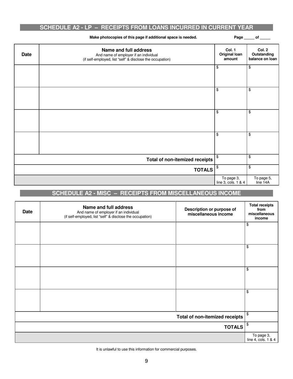 Report of Receipts and Expenditures for Political Committees and Political Funds - Minnesota, Page 9