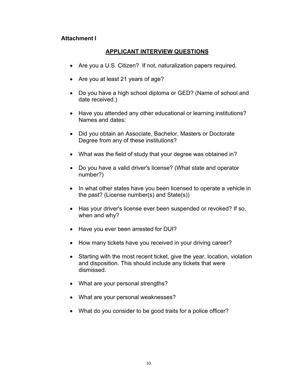 Form H-1 Background Investigation - Kentucky, Page 10