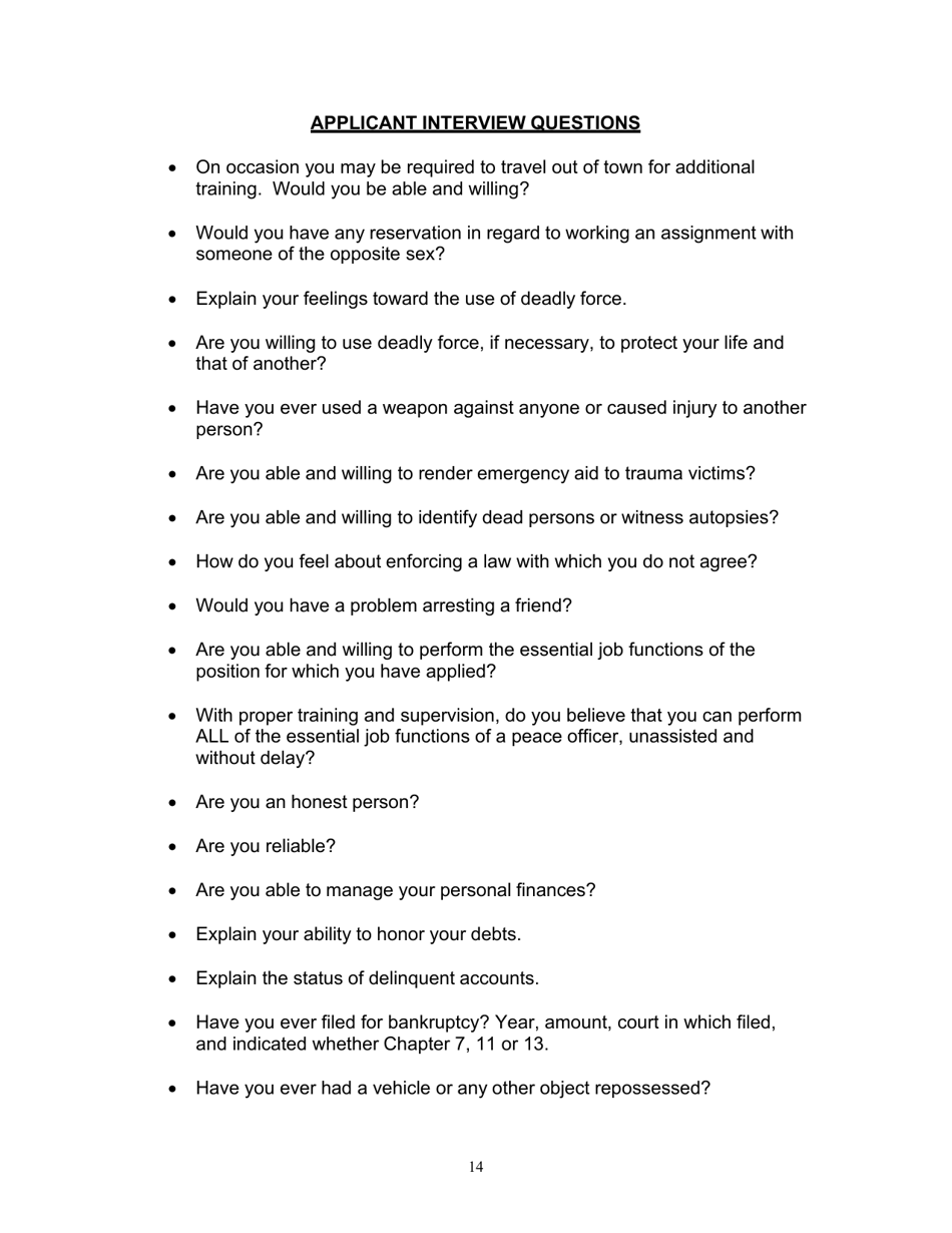 Form H-1 Background Investigation - Kentucky, Page 14