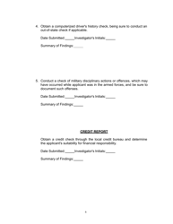 Form H-1 Background Investigation - Kentucky, Page 6