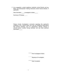 Form H-1 Background Investigation - Kentucky, Page 9