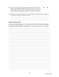 Form I-2 Pre-employment Polygraph Questionnaire - Kentucky, Page 10