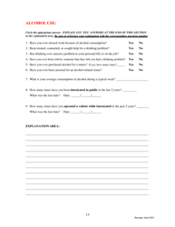 Form I-2 Pre-employment Polygraph Questionnaire - Kentucky, Page 13