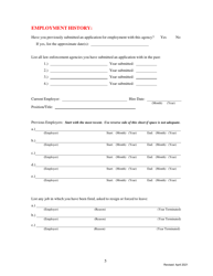 Form I-2 Pre-employment Polygraph Questionnaire - Kentucky, Page 5