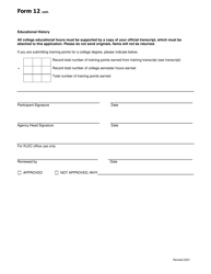 Form 12 Advanced Public Safety Dispatcher - Kentucky, Page 2
