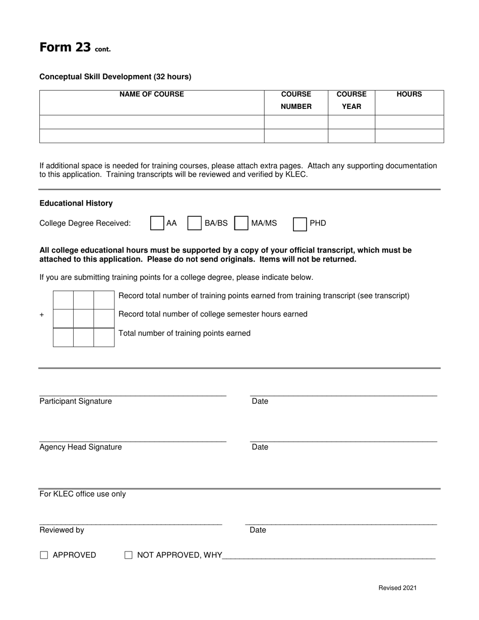 Form 23 School Resource Officer Iii - Kentucky, Page 2