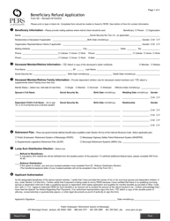 Form 5D Beneficiary Refund Application - Mississippi