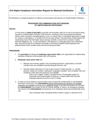 Civil Rights Compliance Information Request for Medicaid Certification - Mississippi, Page 11