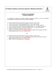 Civil Rights Compliance Information Request for Medicaid Certification - Mississippi, Page 3