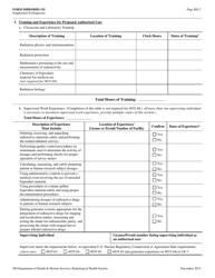 Form DHHS/RHS-1M Supplement B Authorized User Training and Experience and Preceptor Attestation - Diagnostic - New Hampshire, Page 2
