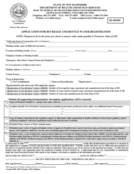 Form OSB APP Application for Beverage and Bottle Water Registration - New Hampshire