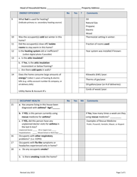 New Hampshire Statewide &quot;one-touch&quot; Healthy Homes Checkup Form - New Hampshire, Page 2