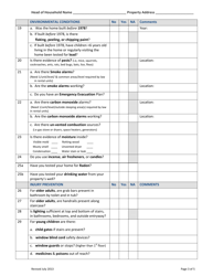 New Hampshire Statewide &quot;one-touch&quot; Healthy Homes Checkup Form - New Hampshire, Page 3