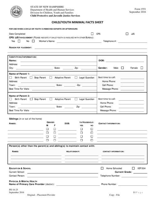 Form 1551  Printable Pdf